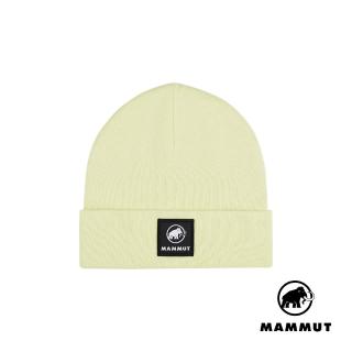 【Mammut 長毛象】Fedoz Beanie 保暖針織反折豆豆帽 苔蘚黃 #1191-01092