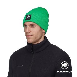 【Mammut 長毛象】Fedoz Beanie 保暖針織反折豆豆帽 笠松綠 #1191-01092