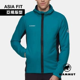 【Mammut 長毛象】Rime Light IN Hybrid Hooded Jacket AF 輕量繩化纖連帽外套 深鴨青/黑 男款 #1013-04510