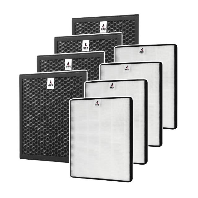 【Mitewithmom 蟎著媽】長效型濾網4套優惠組(適 SHARP夏普 DW-CS12FT-S 12公升自動除菌離子空氣清淨除濕機)