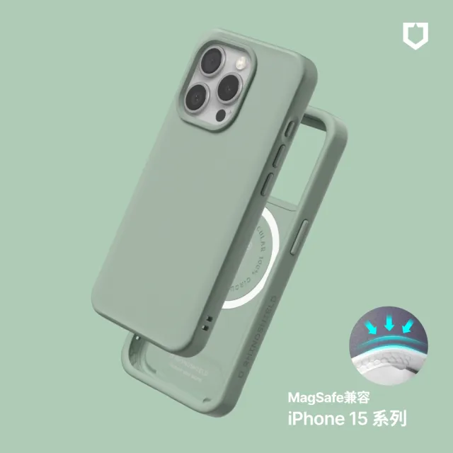 【RHINOSHIELD 犀牛盾】iPhone 15/15 Plus/15 Pro/Pro Max SolidX MagSafe兼容 強化吸震緩衝防摔磁吸手機殼