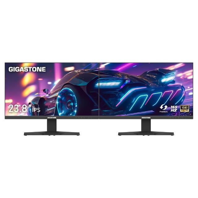【GIGASTONE 立達】2入組 GL-24FF3 24型 IPS 165Hz FHD電競極窄邊框螢幕(5ms/FreeSync/護眼/2H+1D/喇叭)