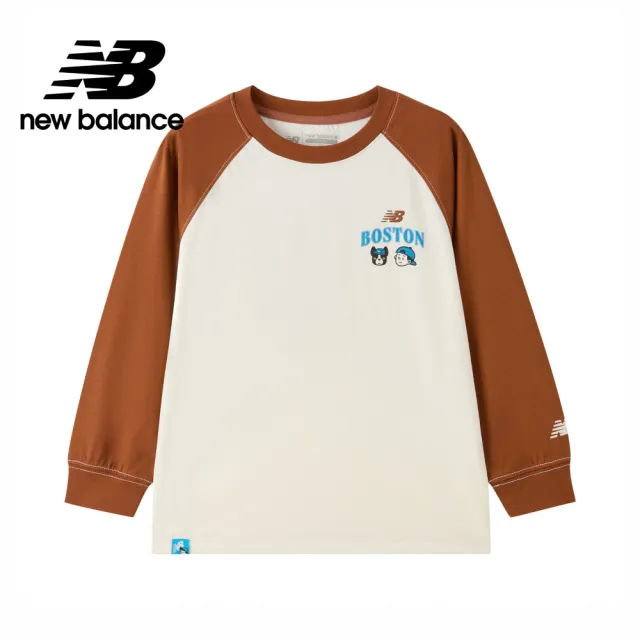 【NEW BALANCE】NB 童裝拼色長袖上衣_7DF3403WBW_男童/女童_米色