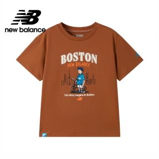 【NEW BALANCE】NB 童裝BOSTON短T/短袖上衣 7EF3402WBW 男童/女童 咖啡色
