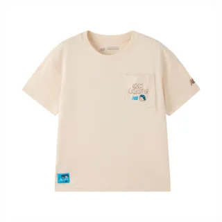 【NEW BALANCE】NB 童裝BOSTON短T/短袖上衣_7EF3404WLBG_男童/女童_淺膚色