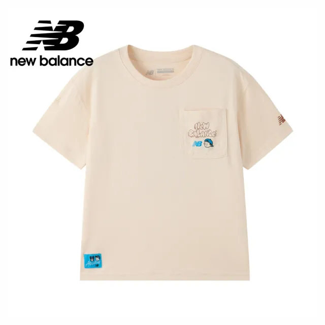 【NEW BALANCE】NB 童裝BOSTON短T/短袖上衣_7EF3404WLBG_男童/女童_淺膚色