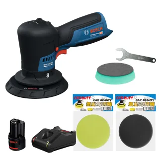 【BOSCH 博世】12V鋰電免碳刷打蠟機3.0Ah套組｜5吋DA機/GPX 12V-125(再送台灣製打蠟海綿)