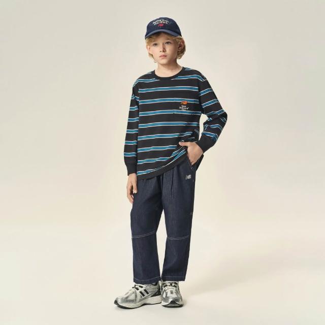 【NEW BALANCE】NB 童裝長褲_7TF3209WDBL_男童/女童_黑色