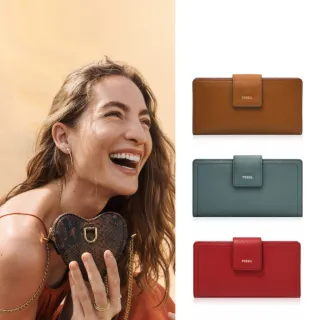 【FOSSIL 官方旗艦館】Logan 真皮拉鍊RFID防盜中長夾 雙12限定(多色可選)