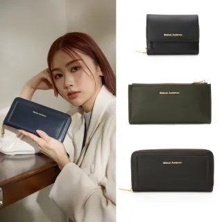 【金安德森】Evelyn 牛皮 中夾/長夾(多款任選)