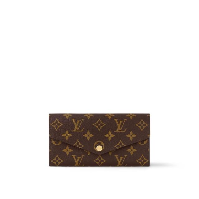 【Louis Vuitton 路易威登】Sarah 新版經典老花釦式長夾/手拿包 M62236(法國製)