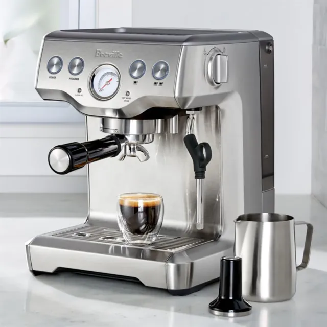 【Breville】BES840XL the Infuser半自動咖啡機+BCG820XL磨豆機（櫻桃紅）(總代理公司貨)