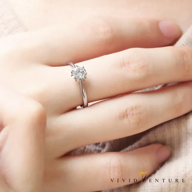 【Vividventure 亞帝芬奇】14K 天然鑽石 GIA 30分 FSI2 戒指+10分 鑽石 男戒 愛的閃耀(對戒 結婚 套組)