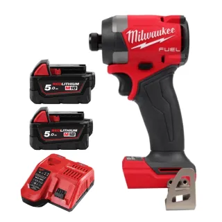 【Milwaukee 美沃奇】M18 FID318V 無刷 衝擊 起子機 電鑽(M18 FID3 主機+雙5.0電池+充電器)