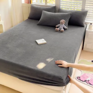 【Sleep Club】蓄熱保暖幕斯天鵝絨床包枕套組 單人/雙人/加大任選(7色任選 床包 床罩 床單 床套)