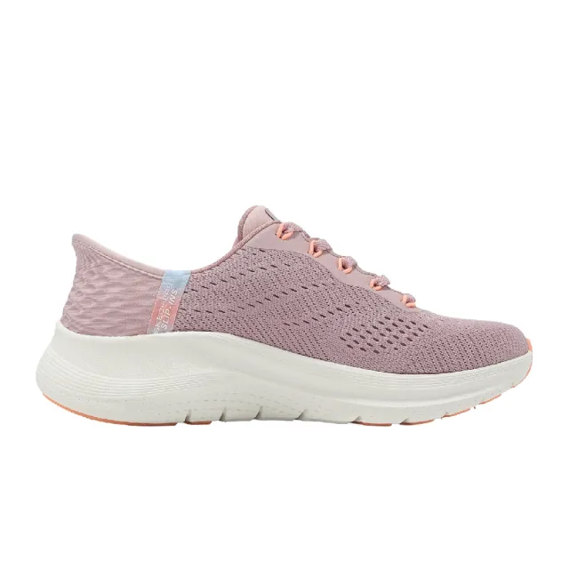 【SKECHERS】休閒鞋 Arch Fit 2.0 Slip-Ins 寬楦 女鞋 粉紅 白 回彈 避震 健走鞋(150066-WMVMT)