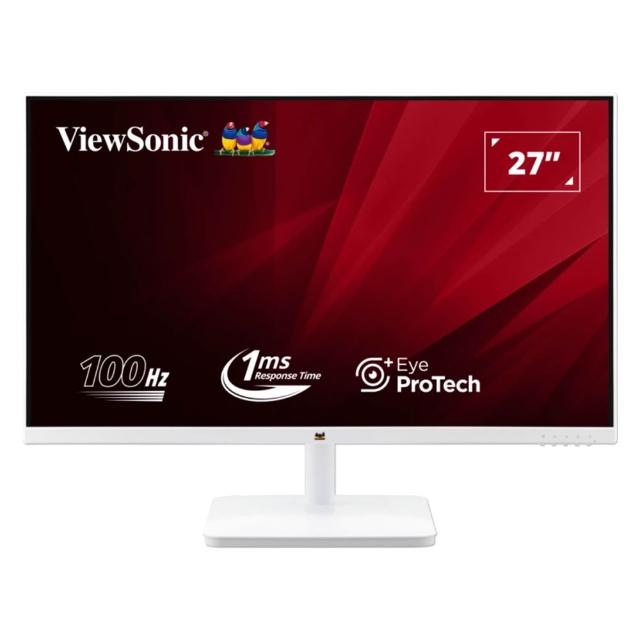 5入組★【ViewSonic 優派】VA2732-H-W-2 27型 IPS FHD 100Hz 商用護眼窄邊框白色螢幕(護眼技術/1ms)