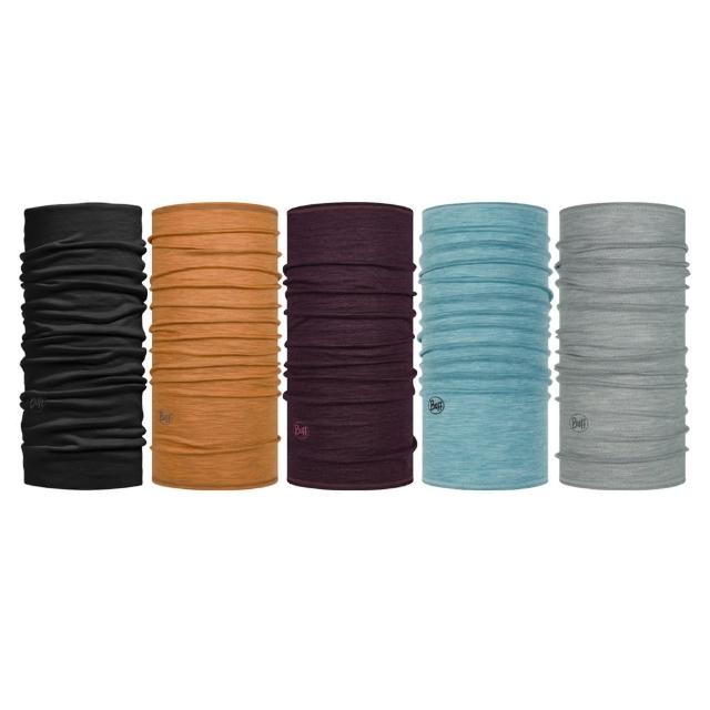 【BUFF】舒適素面 125 gsm美麗諾羊毛頭巾(脖圍/登山健行/面罩/圍脖/圍巾/領巾/旅行/魔術頭巾)