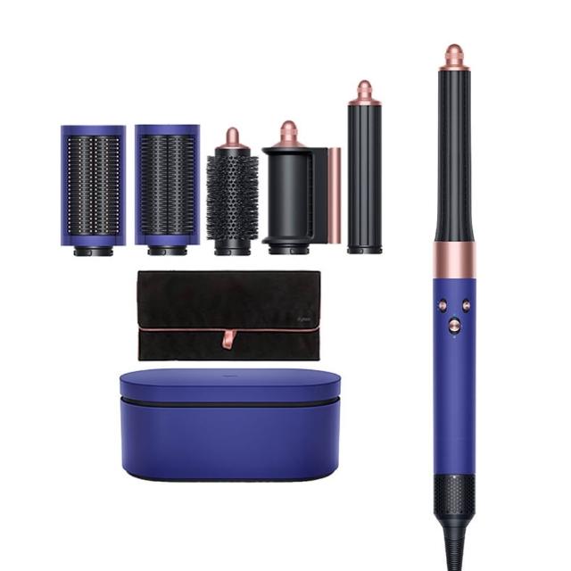 【dyson 戴森】HS05 Airwrap Complete 多功能捲髮器/吹風機/造型器(長春花藍配玫瑰金 加長版)