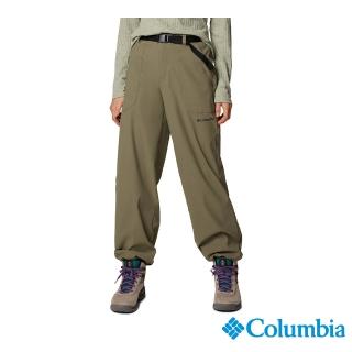 【Columbia 哥倫比亞】女款-防曬UPF50防潑長褲-Brea Falls™-軍綠(UAR20010AG/JF)