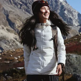 【The North Face 官方旗艦】北面女款米白色DWR防潑水羽絨外套｜8DX6QLI