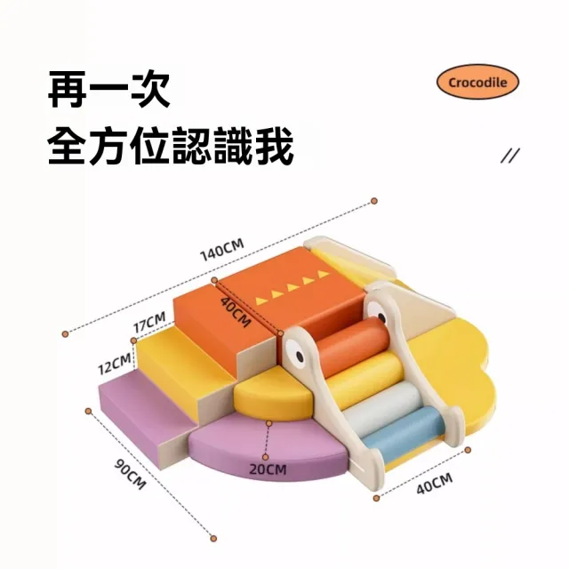 【巧可】軟包爬爬梯 早教中心感統訓練玩具 耐劃抗壓 軟體爬滑組合 訓練攀爬梯 爬行樓梯 可拆卸軟體組合