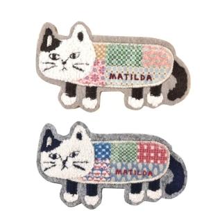 【Kusuguru Japan】雙11 日本眼鏡貓 胸針 相良刺繡絨毛立體造型胸針-Matilda-san款