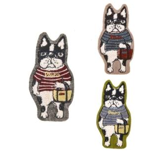 【Kusuguru Japan】日本眼鏡貓 胸針 相良刺繡絨毛立體造型胸針-Animal Mode系列-鬥牛犬款