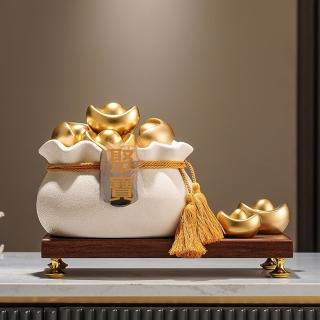 【Loha 樂活家】新中式招財聚寶盆擺件(聚財 擺飾 飾品 陶瓷品 桌面擺件 開運擺件 居家擺件 喬遷禮品)