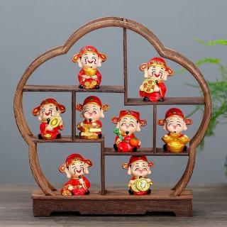 【Loha 樂活家】五路財神爺擺件 博古架擺件(飾品 喬遷禮 招財擺件 玄關擺飾 居家客餐廳擺飾 財源廣進擺件)