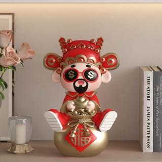 【Loha 樂活家】財神爺擺件-福袋財神(聚財 擺件 裝飾品 喬遷禮品 開運招財擺件 玄關擺飾 居家桌面擺飾)