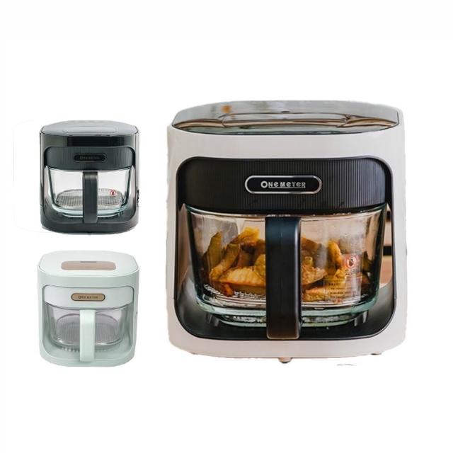 【one-meter】★贈造型刨冰機★4.5L玻璃3D氣旋無油空氣炸鍋