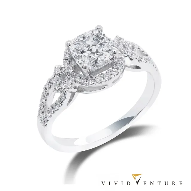 【Vividventure 亞帝芬奇】鉑金 GIA 1克拉 DVVS2 天然鑽石 真鑽 戒指 璀璨輝煌
