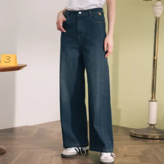 【gozo】MOMO獨家款★限量開賣 好比例顯瘦剪接直筒牛仔褲(兩色)