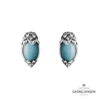 【Georg Jensen 官方旗艦店】2026 HERITAGE 夾式耳環(氧化純銀 藍石英)