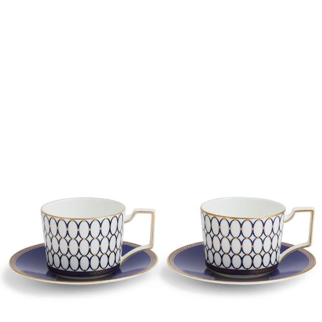 【WEDGWOOD】文藝復興金萬用杯碟250ml 2入組(官方直營)