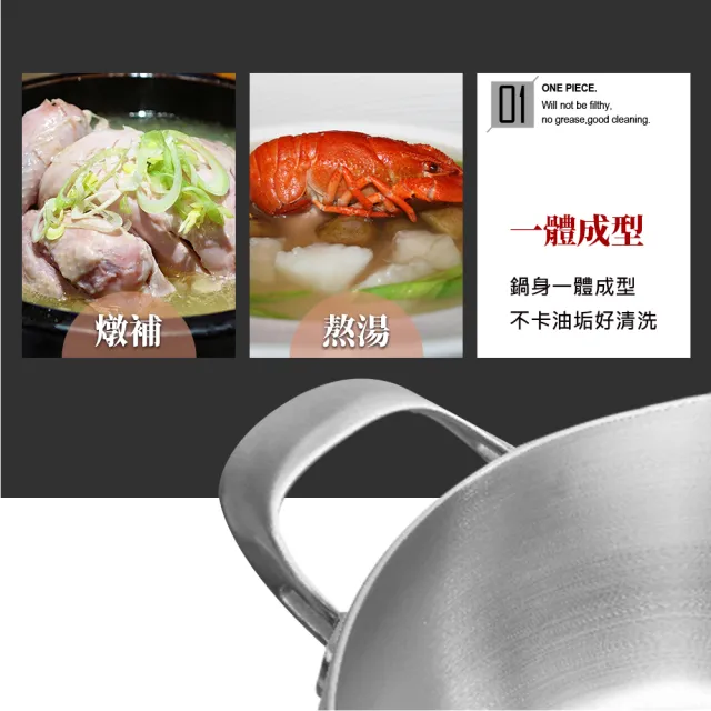 【PERFECT 理想】極緻316蘋果型平底鍋28CM單把(台灣製造316)