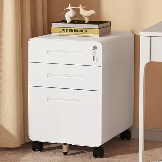 【AOTTO】免安裝附鎖桌下收納抽屜活動櫃(抽屜櫃 收納櫃 活動櫃 置物櫃)