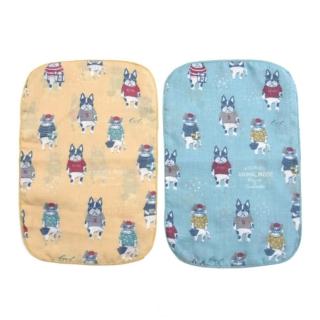 【Kusuguru Japan】日本眼鏡貓 2入組 多功能紗布巾 30X20cm-Animal Mode款
