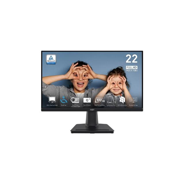 【MSI 微星】PRO MP225V 22型 平面美型商用螢幕(FHD/VA/100Hz/HDMI+VGA/護眼認證)
