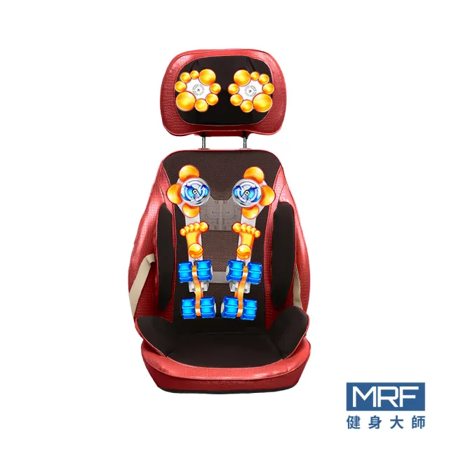 【MRF 健身大師】6D溫感揉搥開背按摩墊(行動按摩椅)