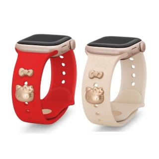 【GARMMA】Hello Kitty for Apple Watch 38mm/40mm/41mm 舒適親膚錶帶組合