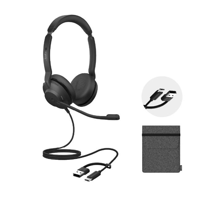 【Jabra】官方直營 Evolve2 30 SE 有線貼耳式商務會議耳機麥克風(頭戴式立體聲遠距教學耳機麥克風)