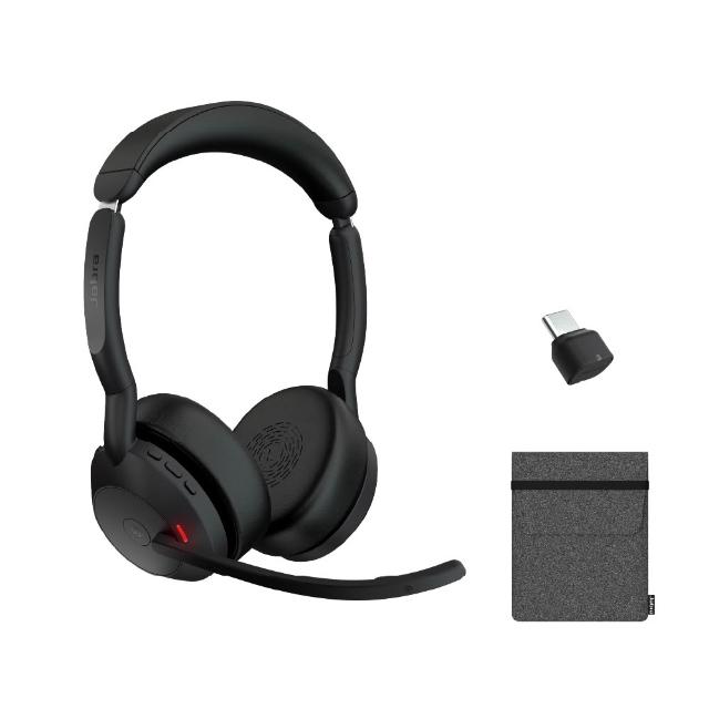 【Jabra】官方直營 Evolve2 55 商務頭戴式主動降噪藍芽耳機麥克風(AirComFort技術)