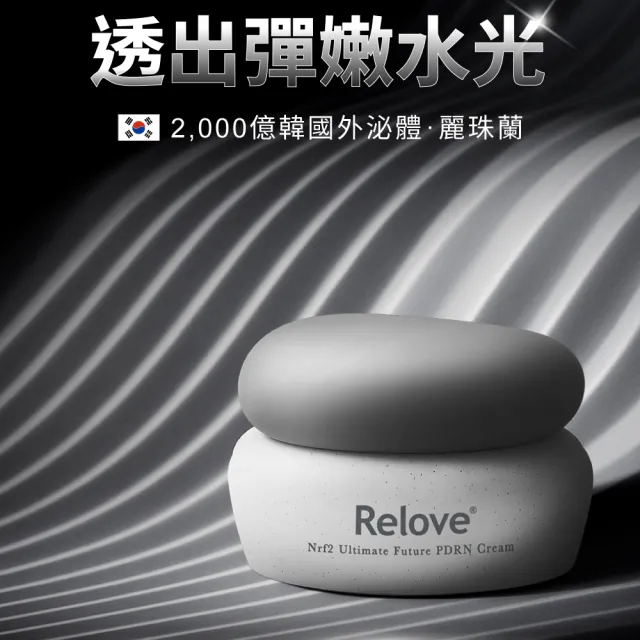 【Relove官方直營】全酵肌泌水光乳霜30gx2件組 PDRN拉絲霜(韓國專利玫瑰PDRN 緊緻彈亮)