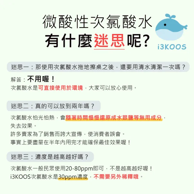 【i3KOOS】次氯酸水超值組6000ml/組(次氯酸水 微酸性 銀髮 婦幼 環境皆可用)