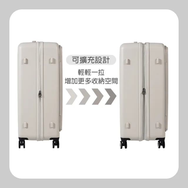 【TLCSTORE】SCANDINAVIAN FOREST北歐小刺蝟 20吋前開可擴充上掀行李箱/登機箱(2年保固 海關鎖)