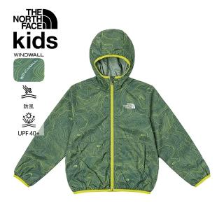 【The North Face】北面兒童綠色DWR防潑水防風外套｜8ANM64T