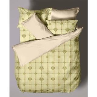 【LAMINA】蘇格蘭 米 雙人 100%純棉床包枕套三件組