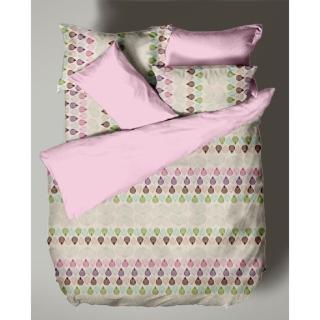 【LAMINA】尋寶 粉 雙人 100%純棉床包枕套三件組